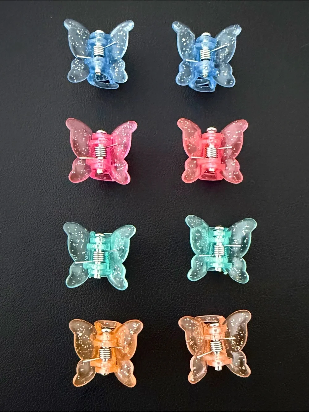 8 Mini Butterfly Glitter Hair Clips 🦋 #90s #y2k vibes